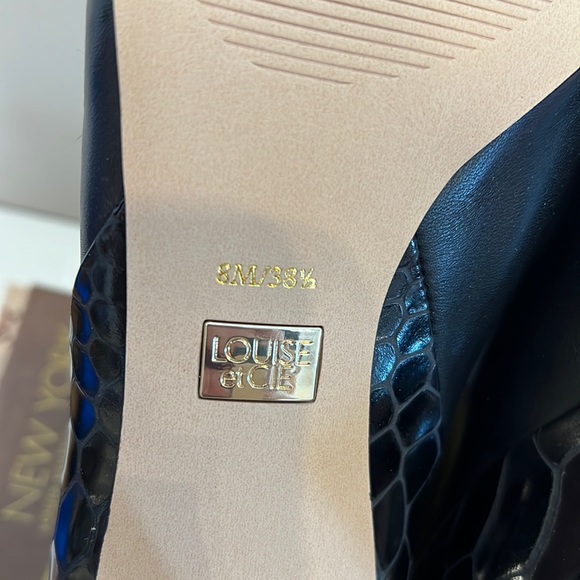 LOUISE ET CIE Lenah Square Toe Bootie in Black Size 8 New WITHOUT The Box - Picture 7 of 8